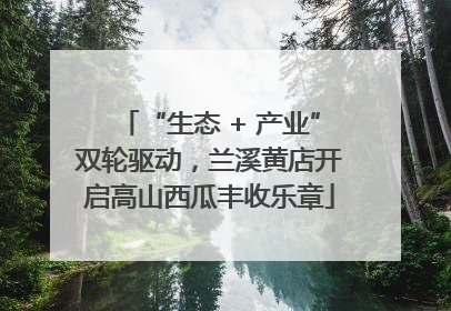 “生态 + 产业”双轮驱动，兰溪黄店开启高山西瓜丰收乐章