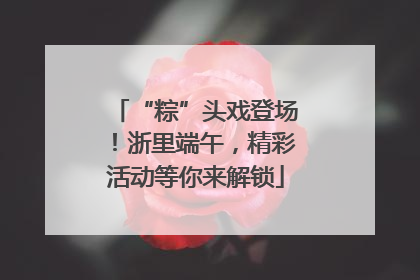 “粽”头戏登场！浙里端午，精彩活动等你来解锁