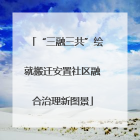 “三融三共”绘就搬迁安置社区融合治理新图景