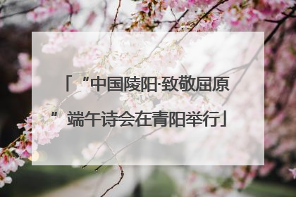 “中国陵阳·致敬屈原”端午诗会在青阳举行