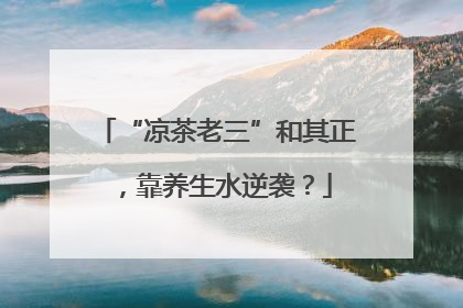“凉茶老三”和其正，靠养生水逆袭？