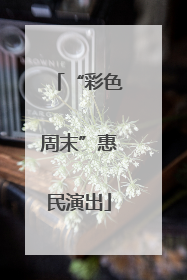 “彩色周末”惠民演出