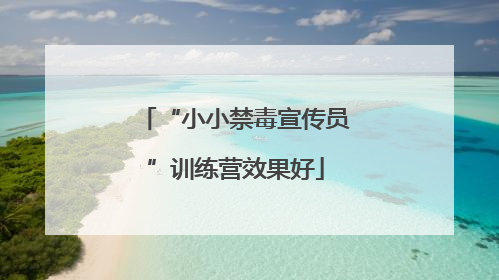 “小小禁毒宣传员”训练营效果好