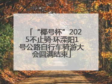 “椰号杯”2025不止骑·环溧阳1号公路自行车骑游大会圆满结束
