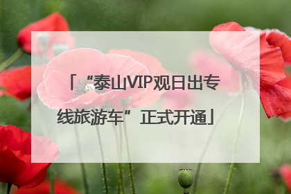 “泰山VIP观日出专线旅游车”正式开通