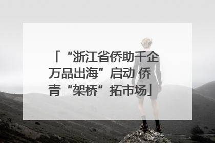 “浙江省侨助千企万品出海”启动 侨青“架桥”拓市场