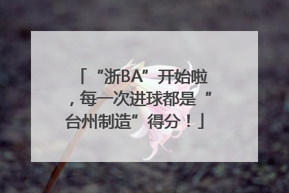 “浙BA”开始啦，每一次进球都是“台州制造”得分！