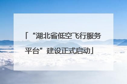 “湖北省低空飞行服务平台”建设正式启动