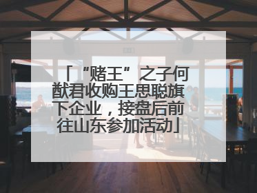 “赌王”之子何猷君收购王思聪旗下企业，接盘后前往山东参加活动