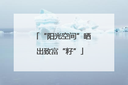 “阳光空间”晒出致富“籽”