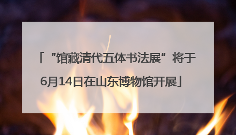 “馆藏清代五体书法展”将于6月14日在山东博物馆开展