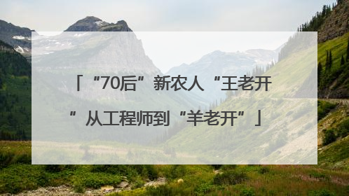 “70后”新农人“王老开”从工程师到“羊老开”