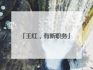 王红，有新职务