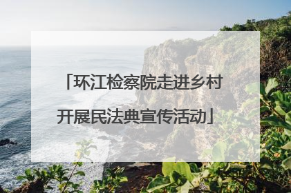 环江检察院走进乡村开展民法典宣传活动