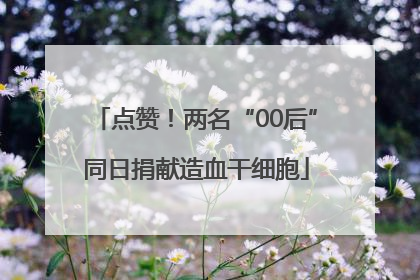 点赞！两名“00后”同日捐献造血干细胞