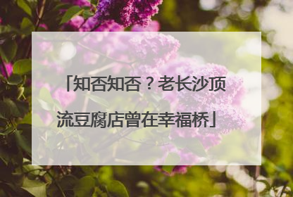 知否知否？老长沙顶流豆腐店曾在幸福桥