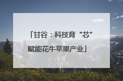 甘谷：科技育“芯”赋能花牛苹果产业