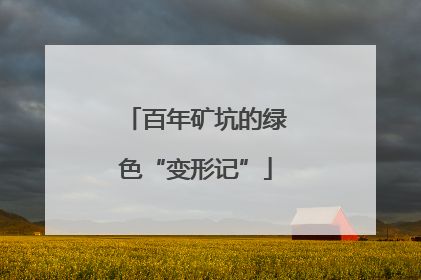 百年矿坑的绿色“变形记”