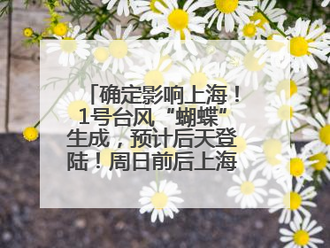 确定影响上海！1号台风“蝴蝶”生成，预计后天登陆！周日前后上海有明显降水