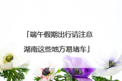 端午假期出行请注意 湖南这些地方易堵车