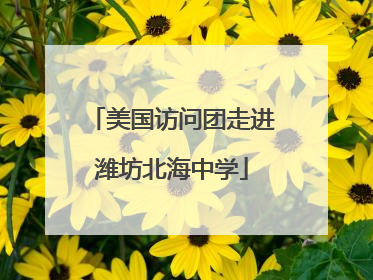 美国访问团走进潍坊北海中学
