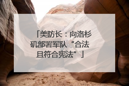 美防长:向洛杉矶部署军队“合法且符合宪法”