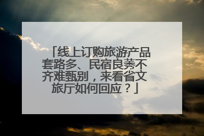 线上订购旅游产品套路多、民宿良莠不齐难甄别，来看省文旅厅如何回应？
