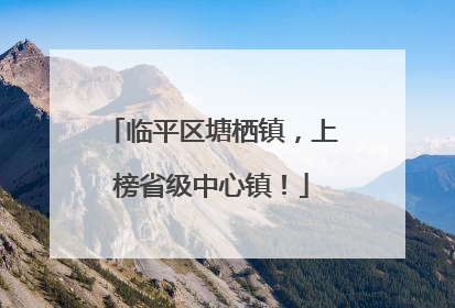 临平区塘栖镇，上榜省级中心镇！