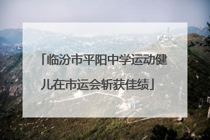 临汾市平阳中学运动健儿在市运会斩获佳绩