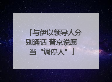 与伊以领导人分别通话 普京说愿当“调停人”