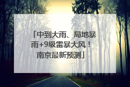 中到大雨、局地暴雨+9级雷暴大风！南京最新预测