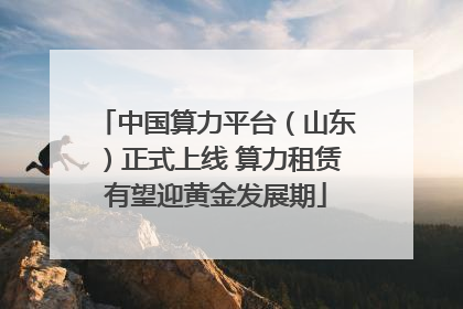 中国算力平台（山东）正式上线 算力租赁有望迎黄金发展期