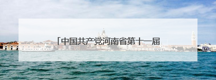 中国共产党河南省第十一届委员会第九次全体会议公报
