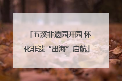 五溪非遗园开园 怀化非遗“出海”启航