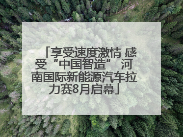享受速度激情 感受“中国智造” 河南国际新能源汽车拉力赛8月启幕
