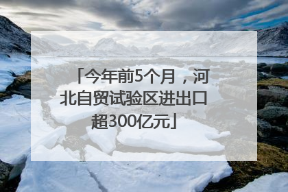 今年前5个月，河北自贸试验区进出口超300亿元