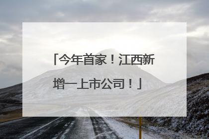 今年首家！江西新增一上市公司！