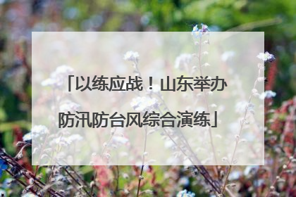 以练应战！山东举办防汛防台风综合演练