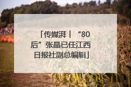 传媒湃︱“80后”张晶已任江西日报社副总编辑