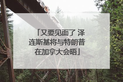 又要见面了 泽连斯基将与特朗普在加拿大会晤