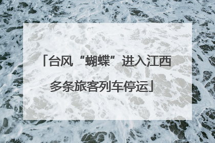 台风“蝴蝶”进入江西 多条旅客列车停运