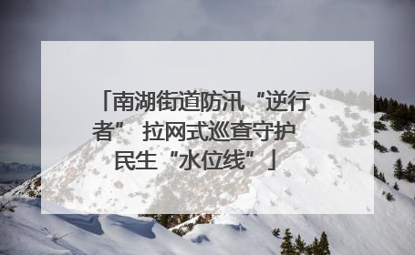 南湖街道防汛“逆行者” 拉网式巡查守护民生“水位线”