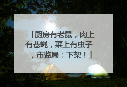 厨房有老鼠，肉上有苍蝇，菜上有虫子，市监局：下架！