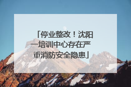 停业整改！沈阳一培训中心存在严重消防安全隐患