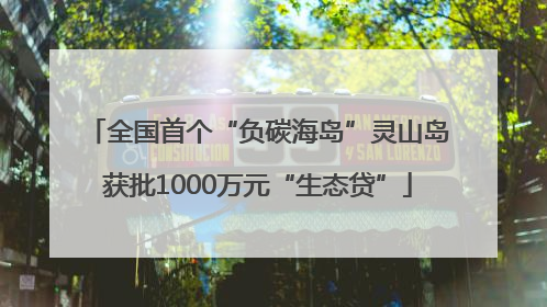 全国首个“负碳海岛”灵山岛获批1000万元“生态贷”