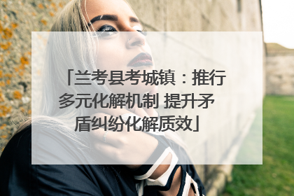 兰考县考城镇：推行多元化解机制 提升矛盾纠纷化解质效
