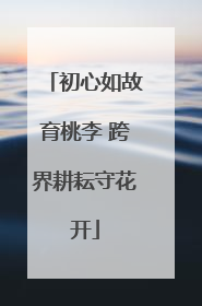 初心如故育桃李 跨界耕耘守花开