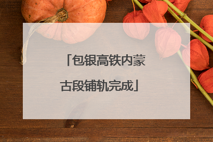 包银高铁内蒙古段铺轨完成