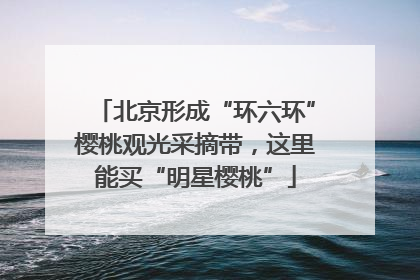 北京形成“环六环”樱桃观光采摘带，这里能买“明星樱桃”