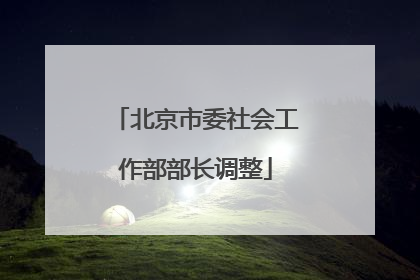 北京市委社会工作部部长调整